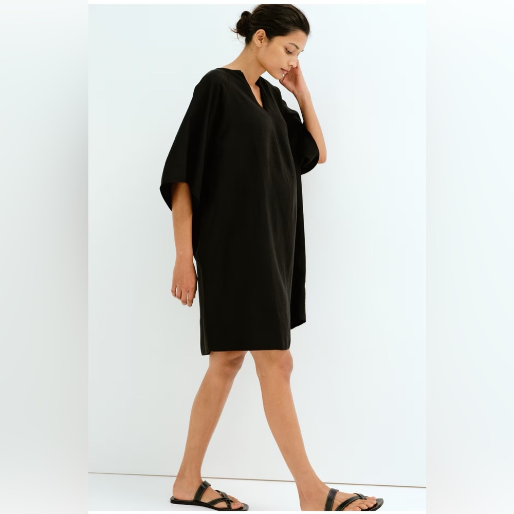 MAMA Before & After Linen-Blend Dress (S)